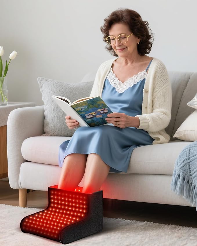 Red Light Therapy for Feet, 48W 320 LED Red & Infrared Light Device with 660nm Redlight & 850nm Infrared Light Wavelengths for Feet Foot Ankle Pain FSA Eligible