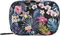 Naanle Pill Organizer Hawaii Palm Leaves Flowers Pill Box 7 Day Pill Case Bag Travel Pill Organizer Bag with Zipper Portable Weekly Case Compact Size for Vitamin Supplement Holder