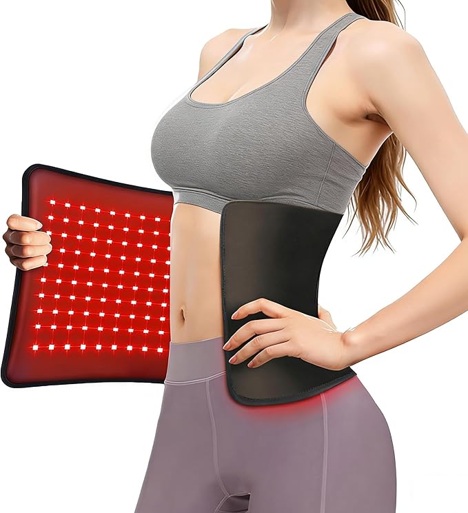 Red Light Therapy Pad for Body, 24"x12" 660nm & 850nm Near-Infrared Device for Home Use with Timer, 3 Modes & 5 Brightness Levels for Back, Waist, Shoulder & Joints Alleviate Discomfort 35W