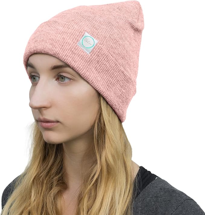 Halsa EMF Protection Hat, Faraday Beanie. Anti Radiation, EMF RF Radiation Shielding Silver Fabric Lined.