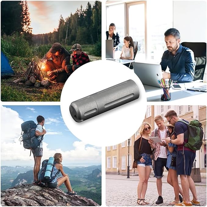 Pill Holder Keychain,Titanium Waterproof Single Pill Box Container,Portable Small Pill Case,Mini Canister Medicine Capsule Bottle Pill Container,for Outdoor Camping Traveling Hiking (Black)