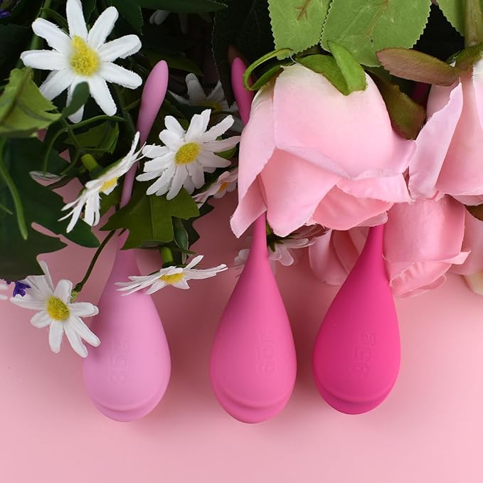 Pelvic Floor Training Weights Set for Women – 3 Level Kegel Exercise Balls for Postpartum Recovery & Bladder Support, Soft Silicone Wellness Gift