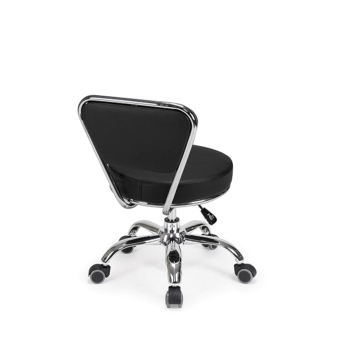 MAYAKOBA Salon Nail Pedicure Stool Pedicure Chair Dayton Black Pneumatic, Adjustable, Rolling Salon Furniture & Equipment