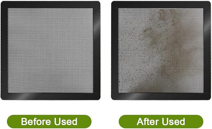 120mm 140mm PC Fan Dust Filter Magnetic Frame Computer Fan Grills Black Dust Mesh PC Cooler Filter Screen Dustproof Case Covers 5 Pack (140 * 140mm)