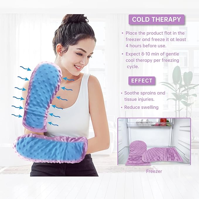Microwavable Therapy Mittens with Arthritis Compression Gloves,Moist Heat Therapy Relief for Hands and Fingers of Stiff Joints, Trigger Finger, Inflammation, Raynaud's, Carpal Tunnel (Lavender)
