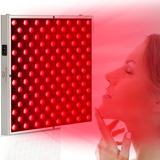 LED Red Light Therapy Panel for Face & Body - 45W Device with Deep 660nm & Near Infrared 850nm & Adjustable Hanger, Skin Care Beauty, Hair Growth, Natural Pain Relief for Muscle & Joints