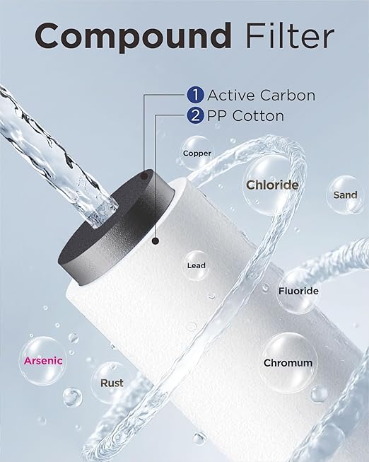 8GPM High Flow Whole House Water Filter - 3-Stage Iron/Sediment/Rust Remover, -11°F Freeze-Proof & 600PSI for Well/City, DIY 15-Min Install, Self-Cleaning Valve, RV/Cabin Ready