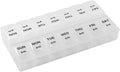 Apex Twice-A-Day Economy Weekly Pill Organizer, Weekly Pill Organizer, 2 Times a Day, Easy-Open, See-Through Lids, Organize Medication or Vitamins by AM, PM or Morning and Bedtime, Clear