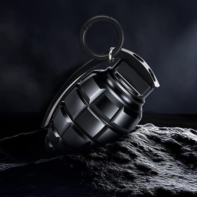 Keychain Pill Container Waterproof Portable Small Pill Case Durable Aluminum Travel Pill Box with Carabiner for Medication, Vitamins, Outdoor Use - Black