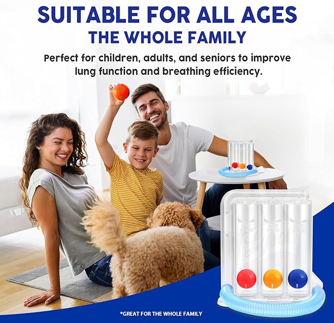 Incentive Spirometer Adult, Breathing Exercise Device for Lungs, Breathing Trainer