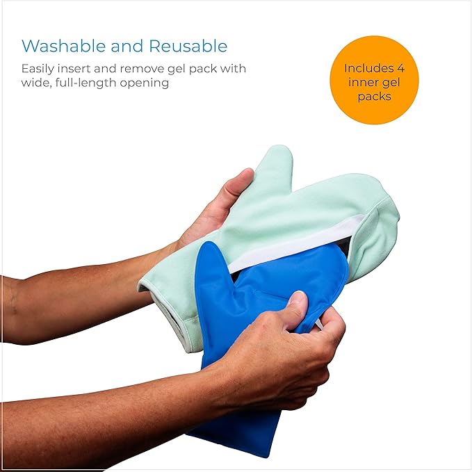 NatraCure Cold Therapy Socks and Mitts Bundle - Size: S/M