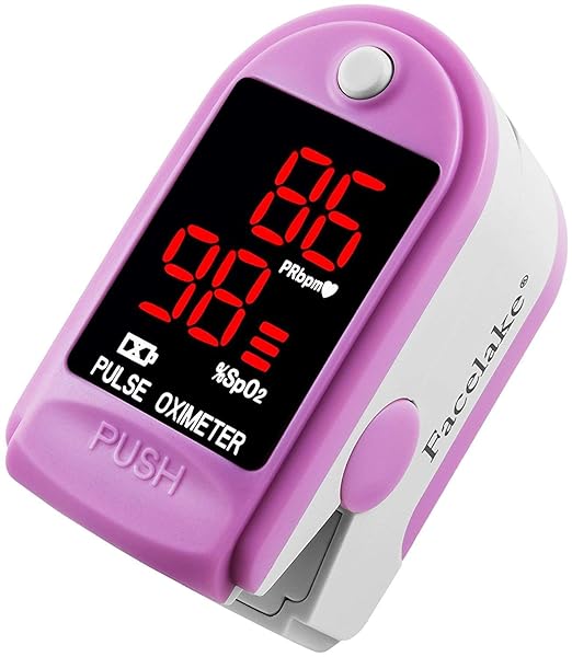 ® FL400P Pulse Oximeter with Carrying Case, Batteries, Neck/Wrist Cord - Pink