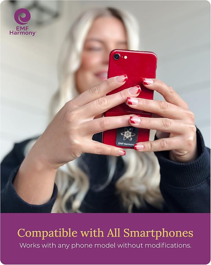 EMF Harmony Harmonizer Plus Phone Sticker – 1.2" Stainless Steel Adhesive Disc for Phones & Devices, Reusable Accessory for Daily Peace of Mind in The Modern Age