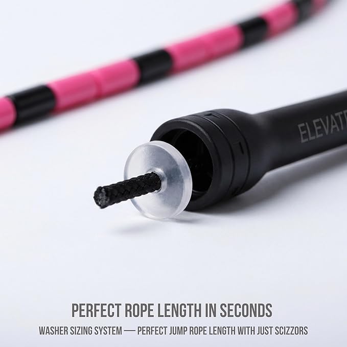 Elevate Rope Professional Beaded Jump Rope - 3m Adjustable, Quality Beads & Poly Cord - For Freestyle, Cardio & Tricks - All Levels & Indoor/Outdoor Use