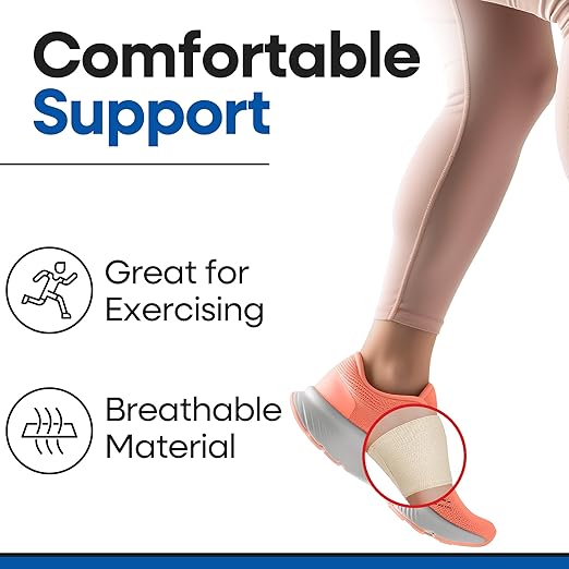 Arch Supports for Plantar Fasciitis Relief | Compression Sleeve Foot Brace For Heel Pain, Bone Spurs, Flat Feet, High Arches | Copper Infused Arch Support Bands for Women & Men Over Socks Fit Most