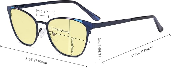 Eyekepper Blue Light Filter Glasses for Women- Butterfly Design Computer Eyegalsses with Transparent Blue Lens