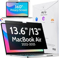Magnetic 4 Way Privacy Screen for Macbook Air 13.6/13 Inch (2022-2026, M2, M3, M4, M5), Removable Matte Anti Glare Blue Light Protector, 360 Private Security Filter for Mac Laptop Computer
