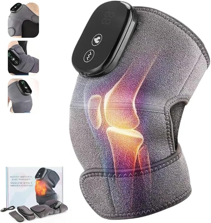Knee Shoulder Massager for Pain Relief and Circulation,Cordless Shoulder Heating Pad with Vibration Massage for Arthritis, Muscle Aches in Shoulders, Elbows, Knees (1Pc)
