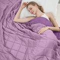 Purple Weighted Blanket for Adults 12lbs, 48"x72", Twin Full Size Cooling Heavy Throw Blanket for 110-130lbs, Microfiber Soft Thick Big Blankets Weighted Comforter Gift for Sleeping