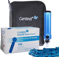 Genteel Lancing Device + 100 Butterfly Lancets Bundle