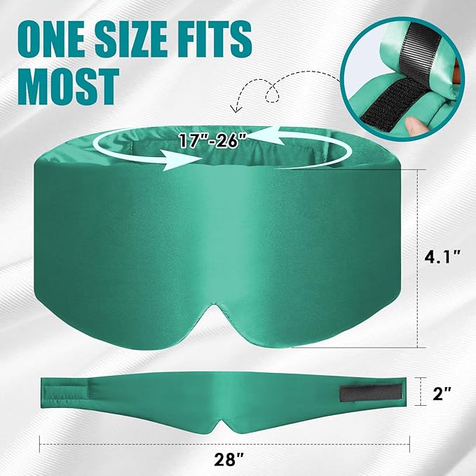 Heated Eye Mask for Dry Eyes - Ultra Soft Green Face Heating Pad, Fast-Heating Relief for Sinus Pressure, Tension Headache, Puffy Eyes & Fatigued Eye Area