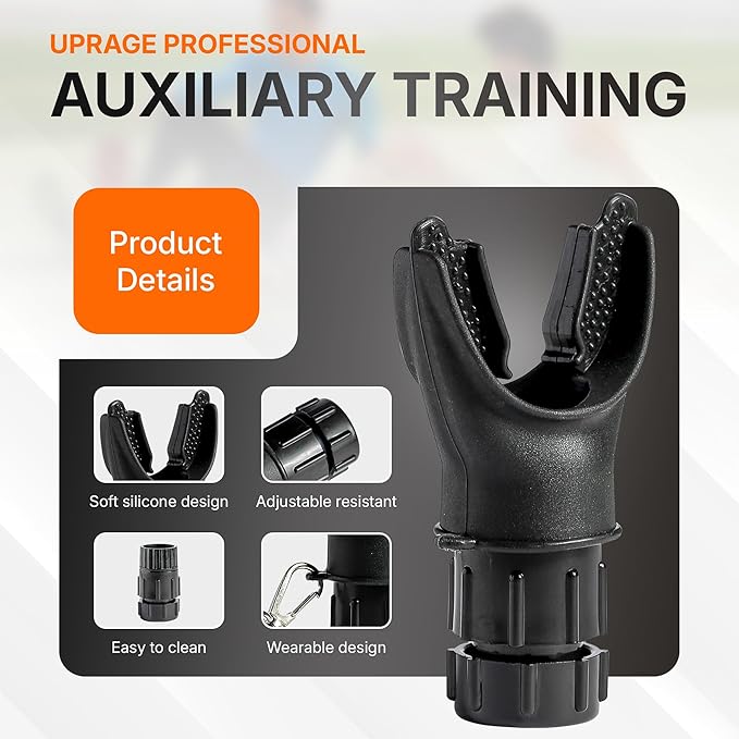 Portable Compact Lung Trainer Exercise Device with High Grade Silicone, Breathing Exercise Device for Lungs, Portable Muscle Trainer, Easy to Clean, Neck Strap Included, (Black-1)