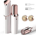 Facial Hair Removal for Women, Ladies Face Shaver for Upper Lip Chin and Peach Fuzz with USB Rechargeable Included 2 pc Replacement Heads