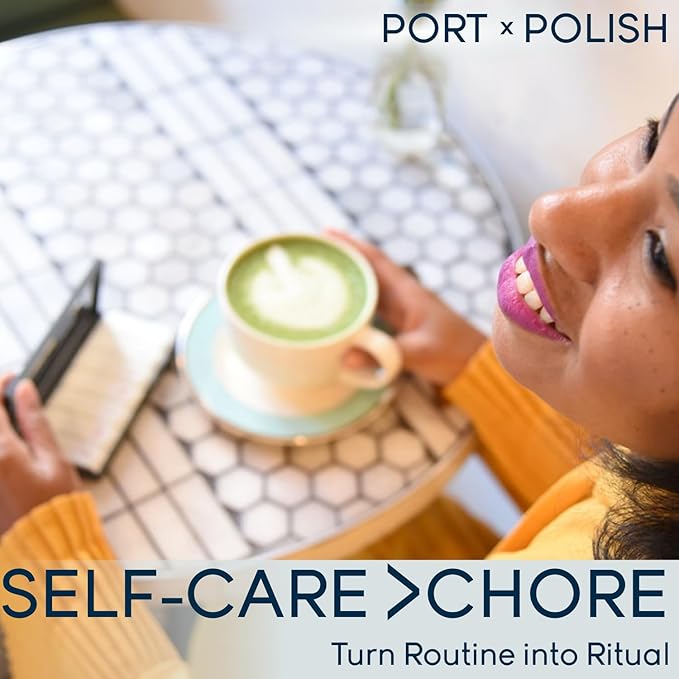 PORT X POLISH Designer Weekly Pill Box Organizer (Single 1X Daily, Charcoal Gray) | Compact, Stylish 7-Day Vitamin Supplement Case | Cute Portable Mini Travel Medicine Carrier | BPA-Free Pillbox Caddy