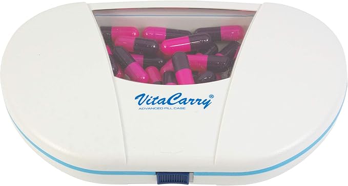 Gasketed 7 Compartment Pill Box Holds Up To 150 Pills Waterproof
