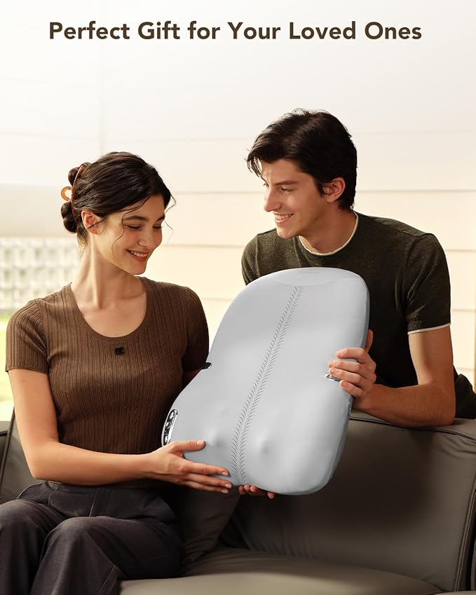 SKG TS700 Cordless Full Back Massager for Pain Relief Deep Tissue Up and Down 4D Shiatsu Back Massager with Heat Gifts for Men and Women Dad Mom Grandpa