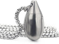 Pill Holder Necklace Nitro Pill Case Titanium Pill Container Necklace for Men Women Christmas Gifts Stocking Stuffers Waterproof Pill Holder Emergency Aspirin Small Pill Box W/Chain Tiny Fob