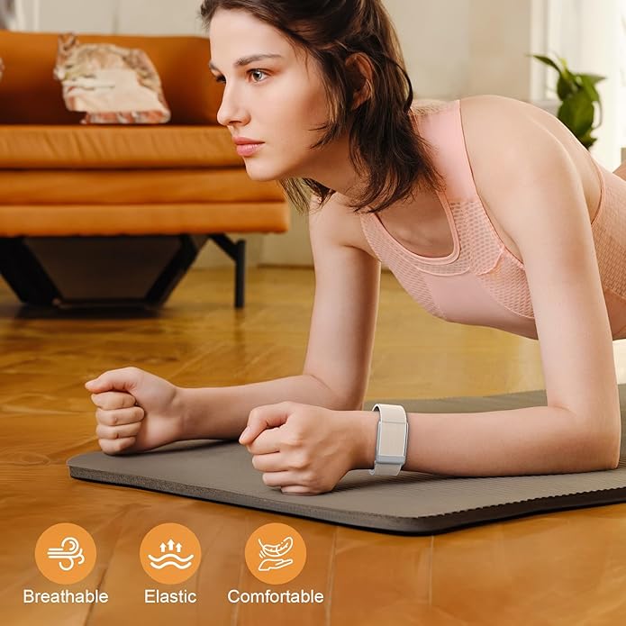 Nylon Bands Compatible with WHOOP 5.0/MG SportFlex - ECG Strap, Adjustable Soft Comfortable Breathable Replacement Stretchy Wristband for Whoop 5.0 Sleep, Accessory for Health & Fitness Wearable