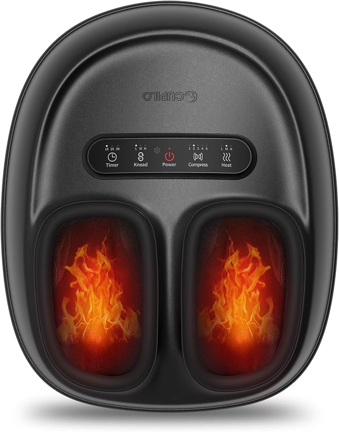 FSA Eligible HSA Foot Massager for Neuropathy, [2026 Upgraded] - Feet Massager with Heat, Compression, 3D Deep Kneading Relief for Foot Fatigue Relief & Neuropathy, Birthday Gifts for Women, Men