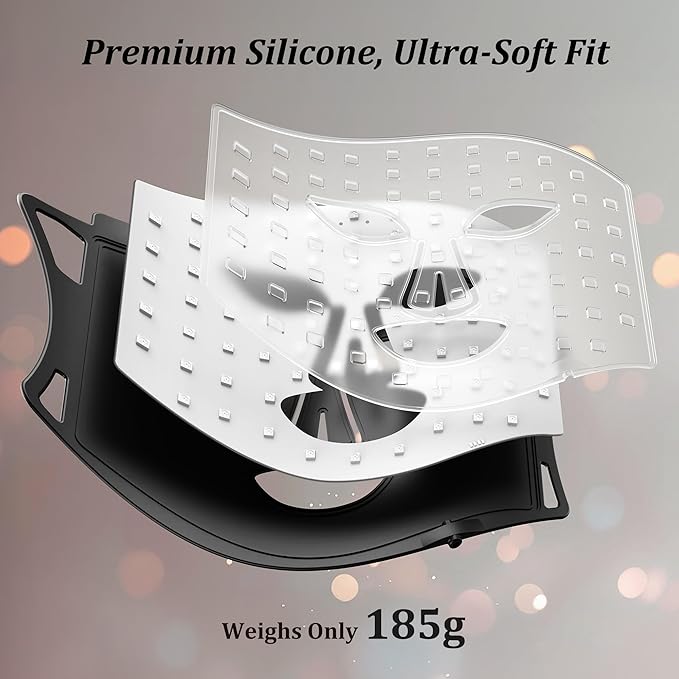 CUEME Red Light Therapy for Face, FDA-Cleared LED Light Therapy Mask for Wrinkles, Acne Treatment, and Skin Care, Portable Facial Mask for Women - Mom, Sister, Girlfriend, and Wife
