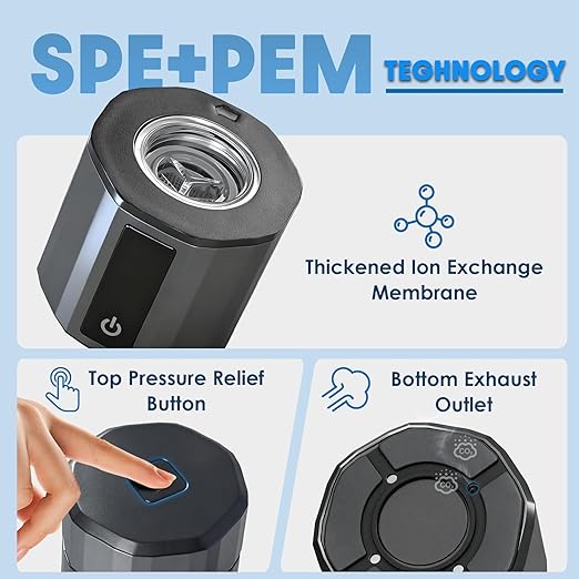 Premium Hydrogen Water Bottle Generator, Up to 6700+ PPB Water Hydrogenator with Color Screen and Timer-Enabled, 8 oz Hydrogenated Water Bottle, SPE+PEM Tech, Hydrogen Water Generator, Gift Box