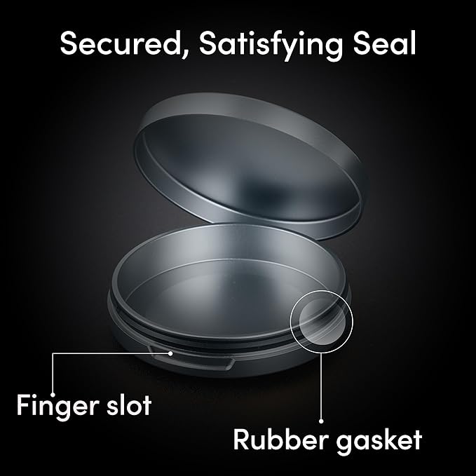 Aluminum Zyn Can – Slim Metal Zyn Container for Pouches & Snus | Core Series | Gunmetal Grey