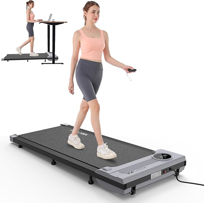 ANCHEER Under Desk Treadmill, Walking Pad Treadmill with Incline, 2.5HP Portable Treadmills for Home 300 lb Capacity, Smart APP Control Jogging Machine with Remote Control, Installation-Free