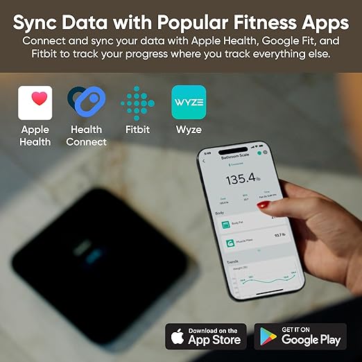 Wyze Scale Ultra, Smart Scale with 4.3" Color Display, Digital Bathroom Scale for Body Weight BMI Muscle Mass Composition, Wi-Fi & Bluetooth Body Fat Scale with Heart Rate, 400 lbs (Black)