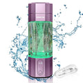 New Upgrade 10000PPB Hydrogen Water Bottle SPE/PEM Technology Seven Colorful Light Double Anti-Slip and Leak-Proof Hydrogen Water Generator with LCD Display (Purple, H80)