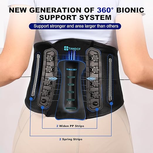 Back Brace for Lower Back Pain Relief with Pulley System,Lumbar Support Belt for Men & Women with Bionic Support System, Ergonomic Design and Lightweight Skin Friendly Material (XXL)