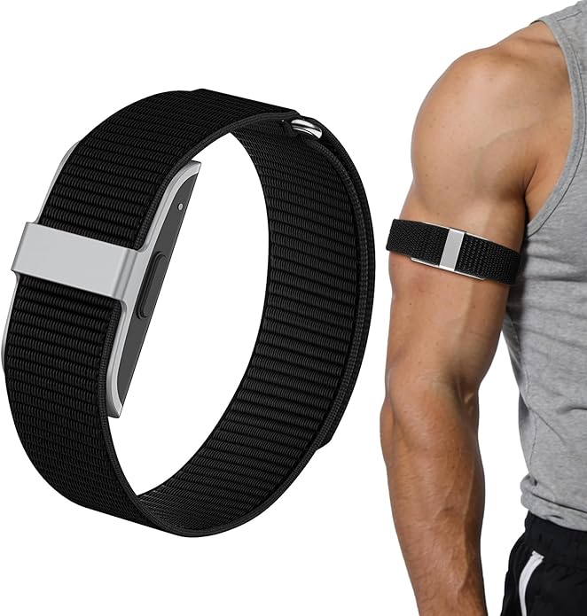 Bicep Bands Compatible with Hume Band, Hook and Loop Replacement Strap, Soft Nylon Sport Arm/Ankle Band Breathable Adjustable Wristband for Hmue Health band