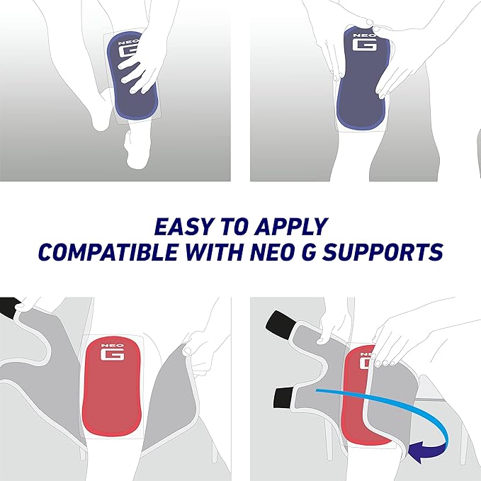 Neo G Hot and Cold Therapy Pack - Flexible Ice/Heat Pack for Injuries, Muscle Inflammation, Joint Pain, Swelling, Sprains - Reusable and Dual Function - Class 1 Medical Device - Qty 1 Pack - Blue/Red