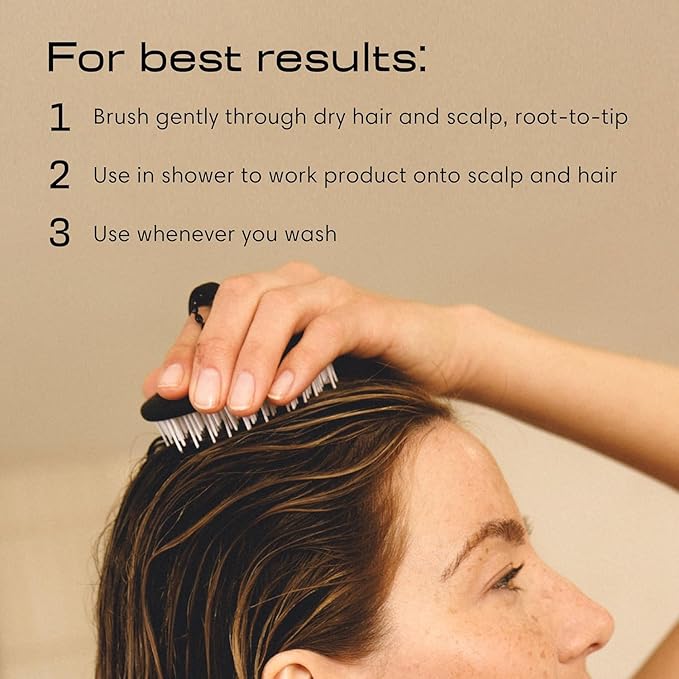 Jupiter Scalp Exfoliator - Scalp Massager Tool for Wet & Dry Hair - Ergonomic Detangler Brush - Dandruff Comb & Scrub to Remove Dandruff & Buildup and Support Circulation - Yellow