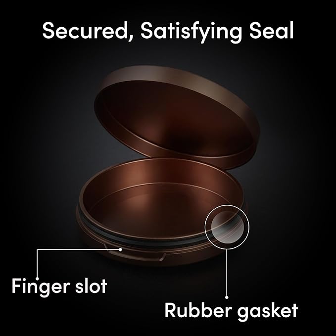 Aluminum Zyn Can – Slim Metal Zyn Container for Pouches & Snus | Core Series | Bronze