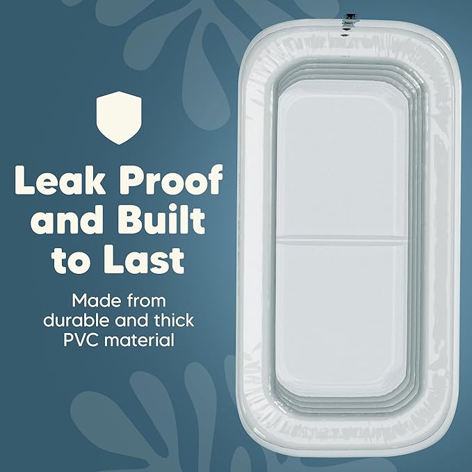 Inflatable Ice Bath Tub -XL Clear See Through - Ice Plunge Tub for Cold Water Therapy - Portable Cold Plunge Tub - Indoor & Outdoor - Inflatable Tub for Adults - Ice Tub for Athletes - Cold Tub