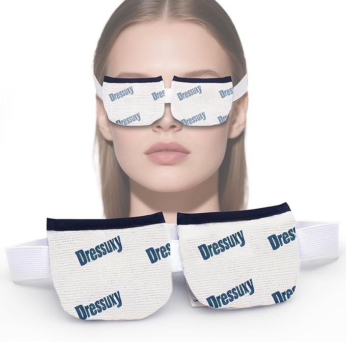 Heated Eye Mask & Microwavable Eye Compress | Gentle Steam Heat for Eye Comfort 1pc Cotton White
