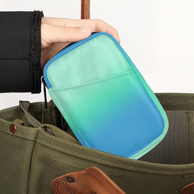 Weekly Travel Pill Organizer Case for Purse with Removable 7 Day Box Portable Compact Size Pill Box Fashionable Pill Container for Medicine Vitamin Supplement Teal Blue