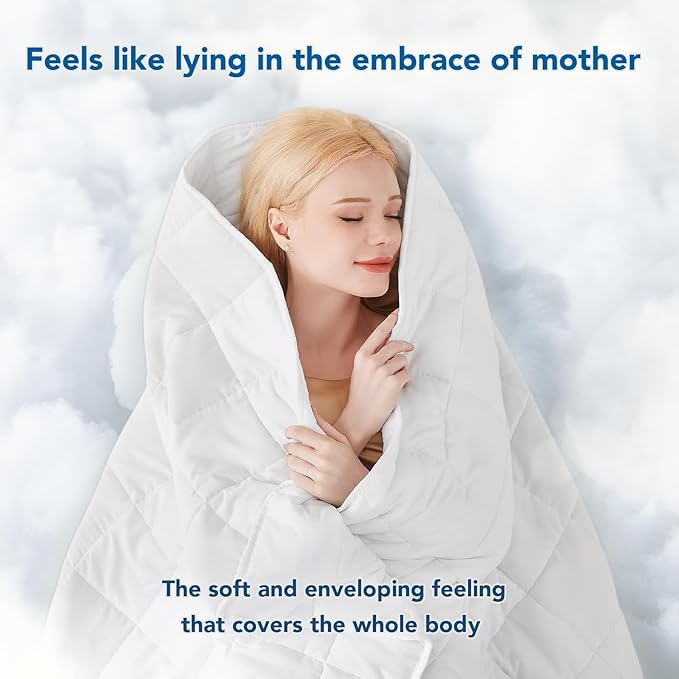 Topcee Weighted Blanket for Adults (25 lbs, 60" x 80") Queen Size Soft Cooling Heavy Blanket Sleeping, Apply to 240-260 lbs Body, Thick Breathable Blanket with Glass Bead, Easy Care