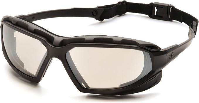 Pyramex Safety Highlander XP Eyewear, Frame/Indoor-Outdoor Mirror Anti-Fog Lens