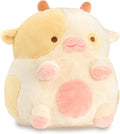 Heatable Scented Cow Plush for Period Cramp Relief & Emotional Support, Microwavable Soft Toy Plushies, Coolable Stuffed Animal for Anxiety, Cute Heating Pad for Pain Relief (Banana)